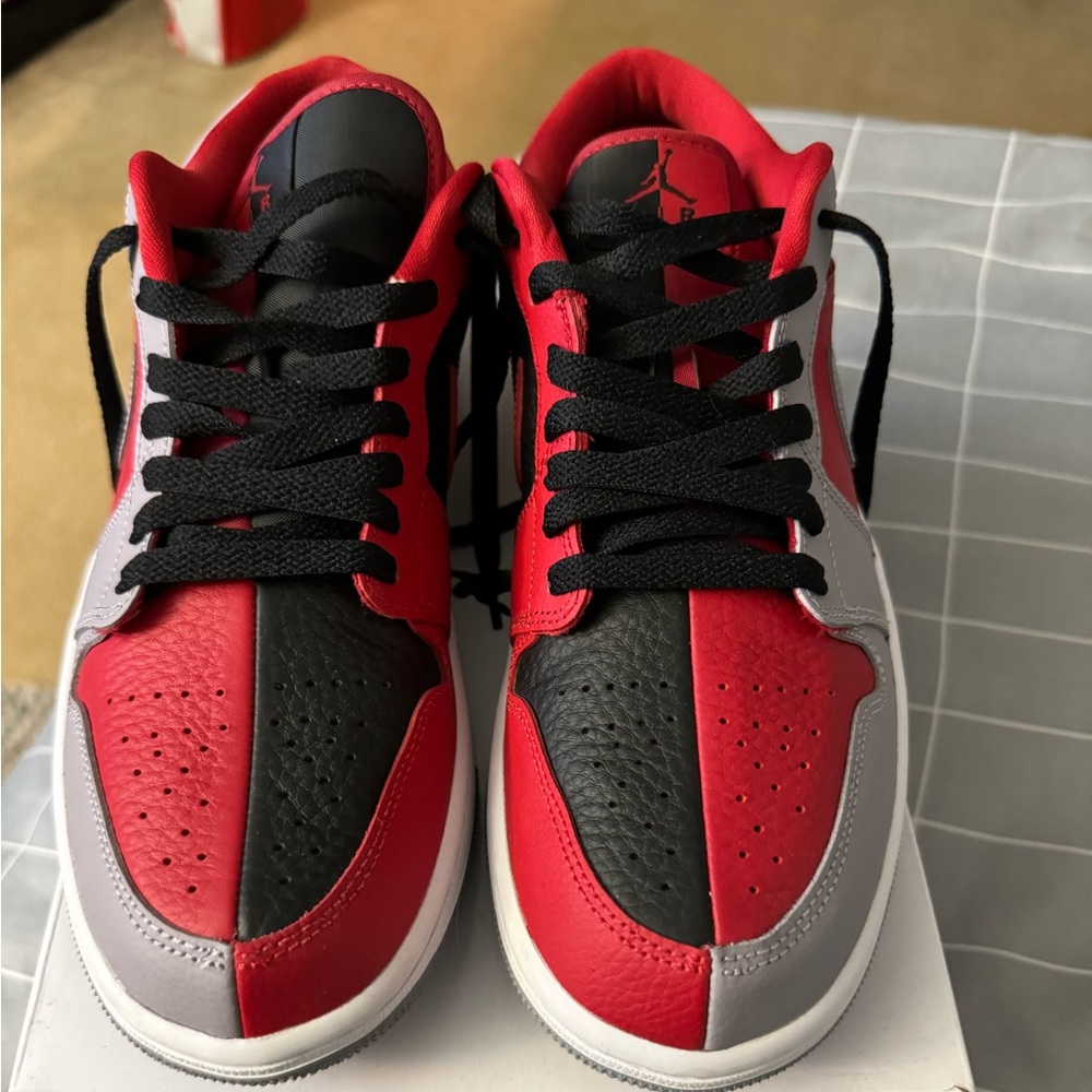 Jordan Red and Black Athletic Shoes